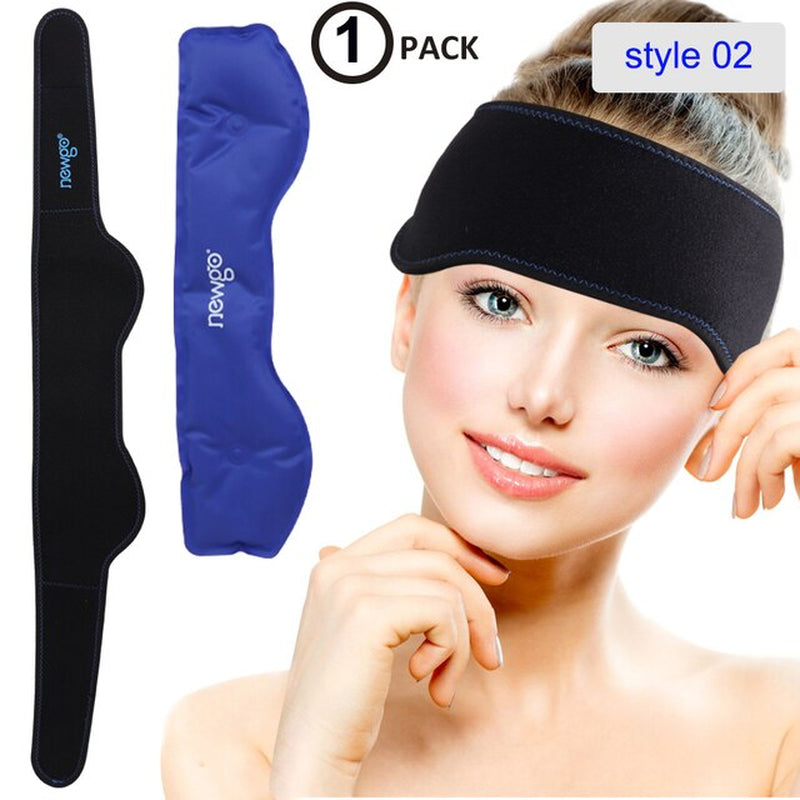 Headache Ice Pack Head Wrap for Migraine Adjustable Flexible Gel Cold Hot Compress Therapy for Fever Tension Stress Pain Relief